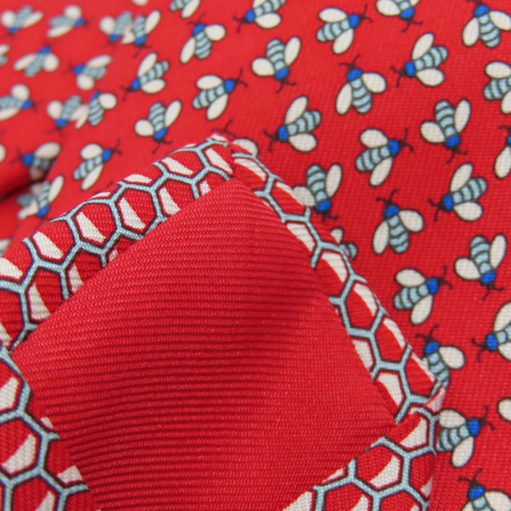 Hermes bee pattern tie silk men's HERMES - Picture 8 of 9